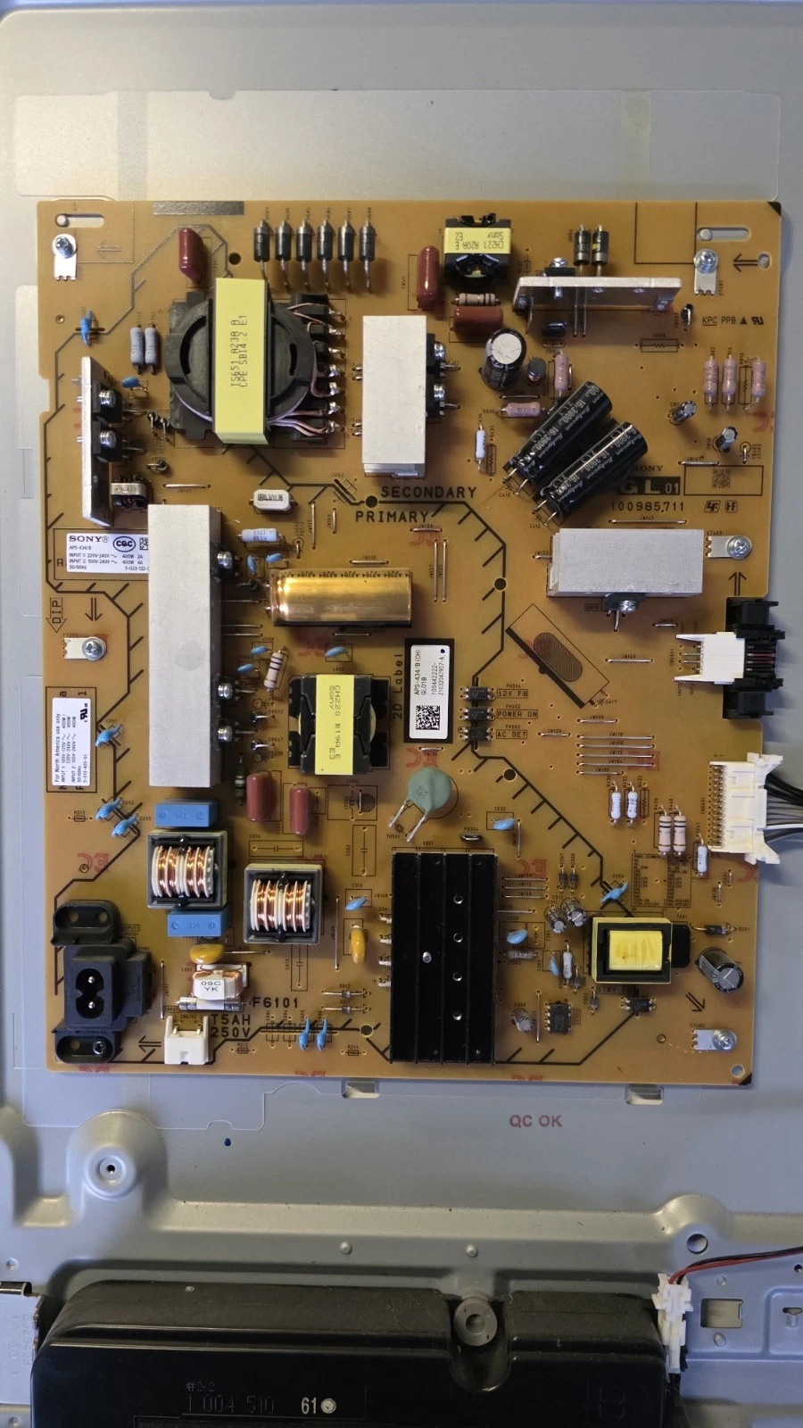 SONY KD- 55X8000H KD-55x80j 55x85j POWER SUPPLY BOARD GL01 APS-434 100985711