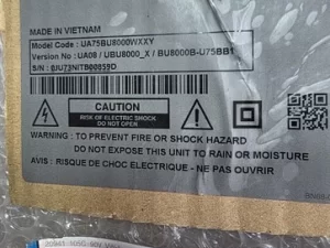 Samsung UA75BU8000W, FFC CABLE BN96-54741A Rev .01