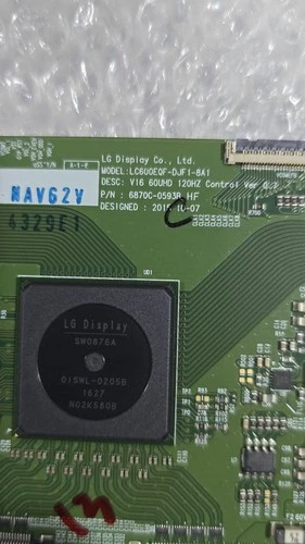 LG 60UH850T-TA, T- Con Board, P/N 6870C-0593B HF. - Image 3