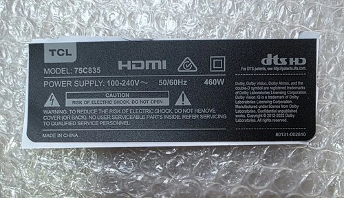 TCL 75C835 , ORIGINAL CABLES and FFC CABLE SET. - Image 4