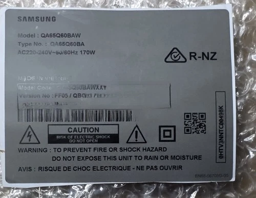 Samsung QA65Q60BAW, Speakers BN96-52483A. - Image 4