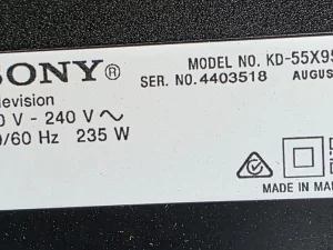 SONY KD 55X9500G POWER SUPPLY BOARD, G82 APS-419 (CH) 1-983-329-21