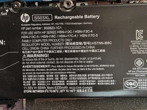 Battery For Hp 932823-4 HN-113C-4, 932823-421, HSN 113, HSN 116 , 840-G4