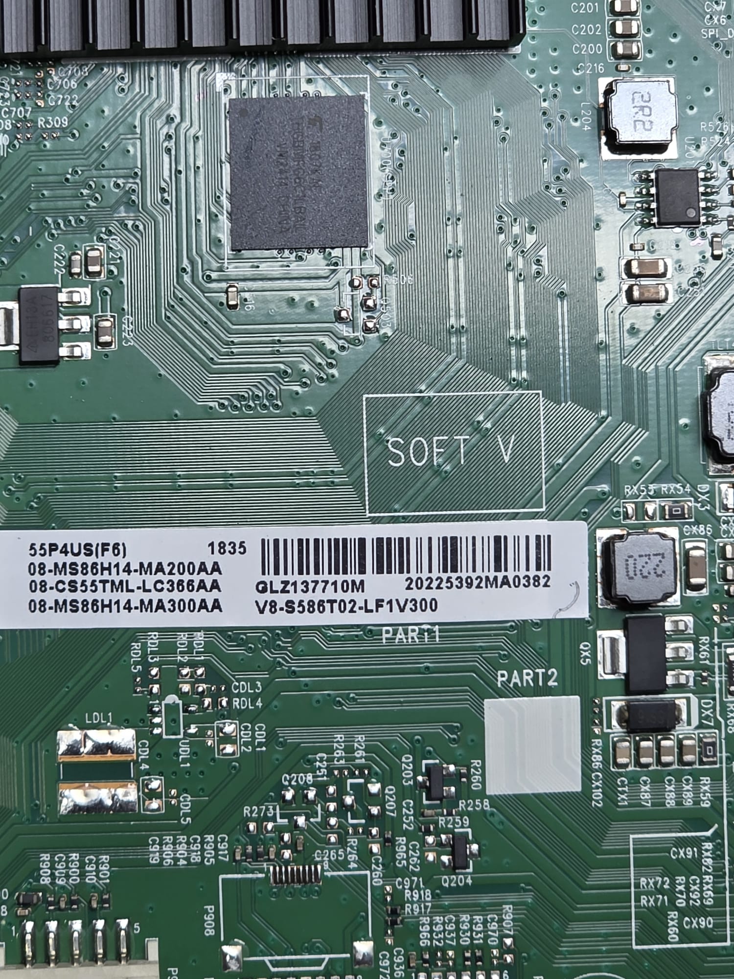 TCL 55P4US Main Board 40‑MS86B1‑MAA2HG - Image 3