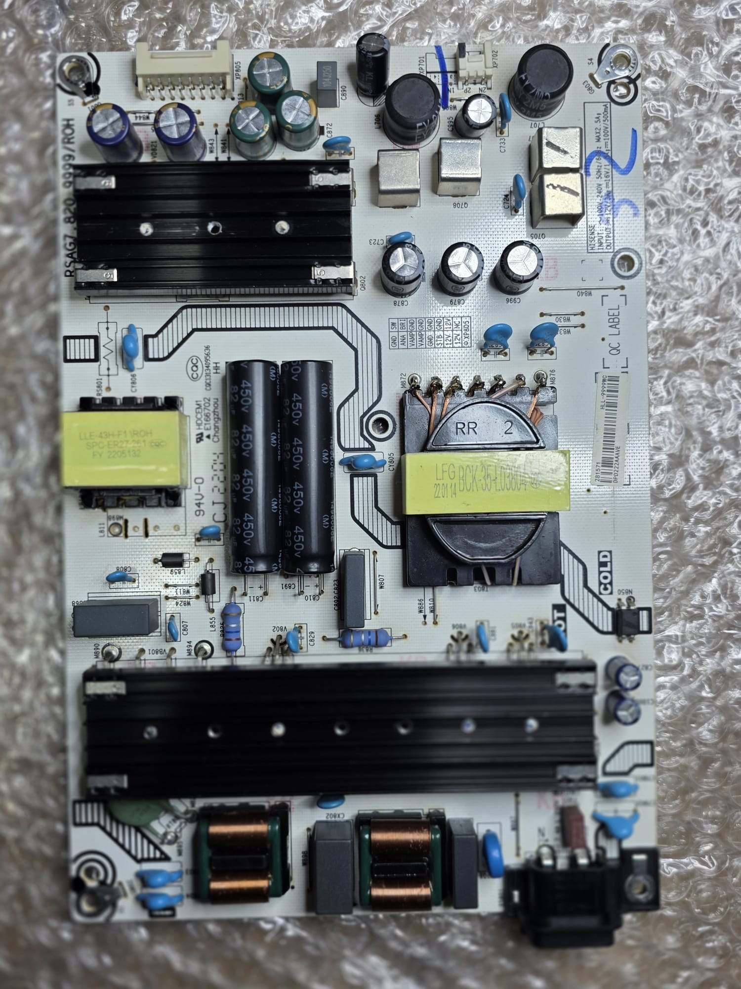 Hisense 50A7G Power Supply Board RSAG7.820.9999/ROH