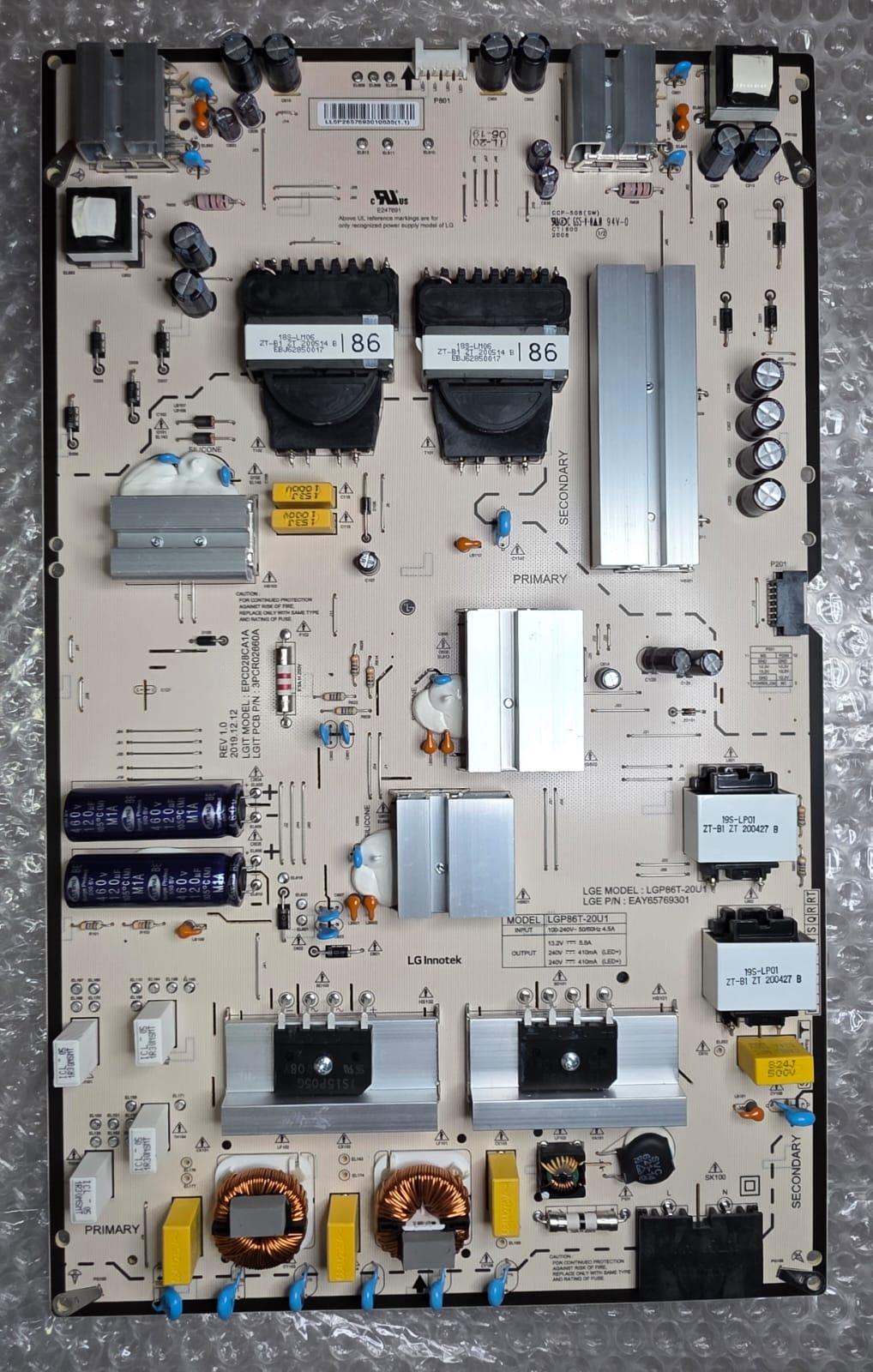 LG 86UN8100PTW Power Board LGP65T‑20UI EAY65763001